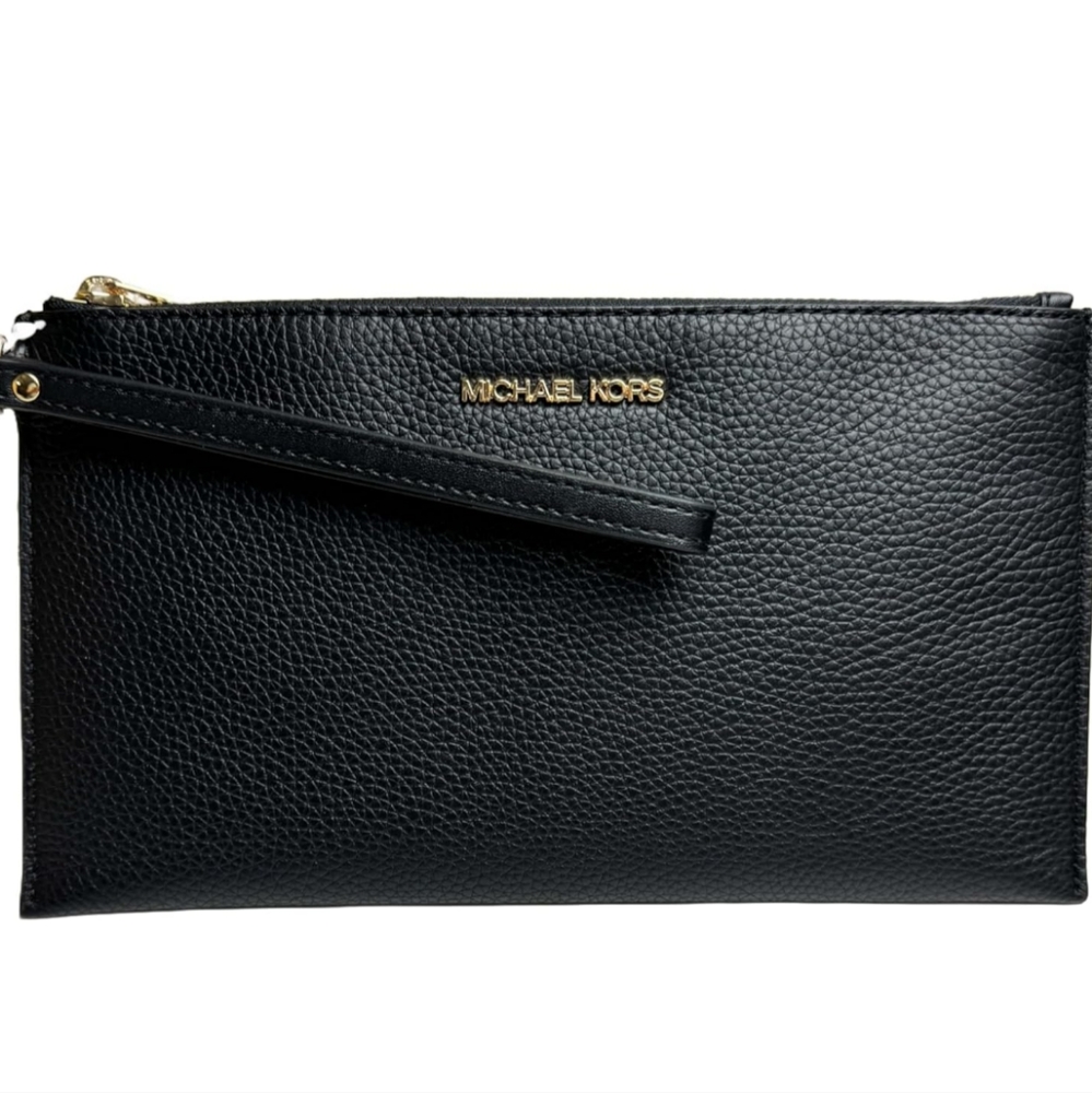 🔥NWT! Michael Kors Pebbled Jet Set Large Wristlet